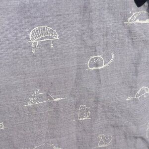 EUC Civil Society Men's Casual Short Sleeve Button-Down Cat Print Shirt